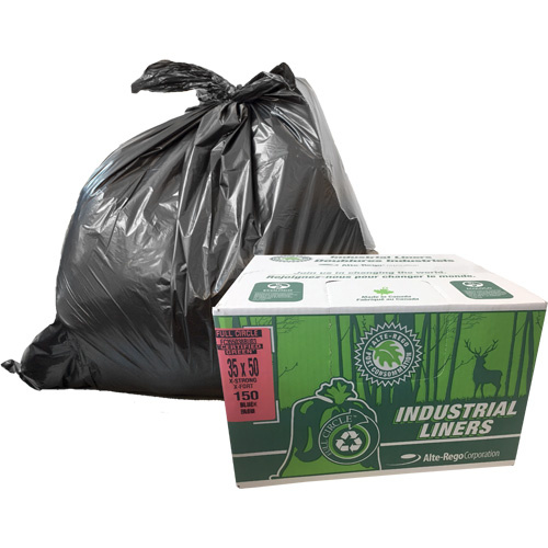 Alte-Rego FC486038CL02 EcoLogo Garbage Bags, X-Strong, 48" W x 60" L, Clear, 246.05 L (65 Gal.) Capacity-(Case)