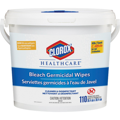 Clorox 55500013098 Healthcare Disinfecting Bleach Wipes, 110 Count-(Each)