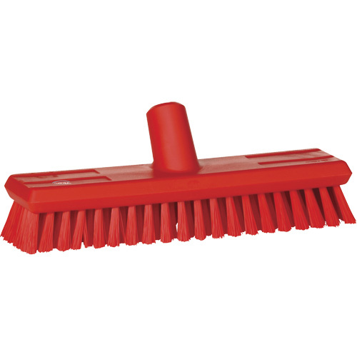 Vikan 70434 Waterfed Brush Waterfed Brush, Medium Bristles, 11" Long, Red - Each