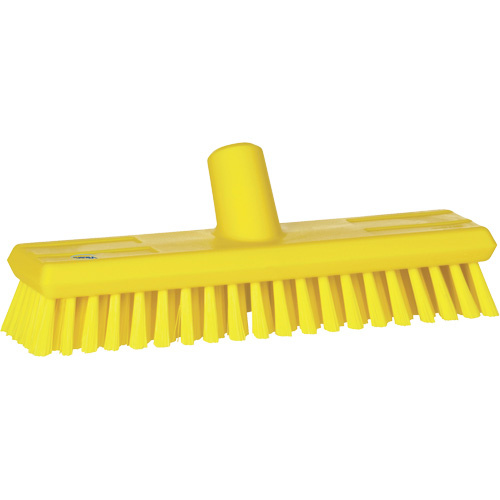 Vikan 70436 Waterfed Brush Waterfed Brush, Medium Bristles, 11" Long, Yellow - Each