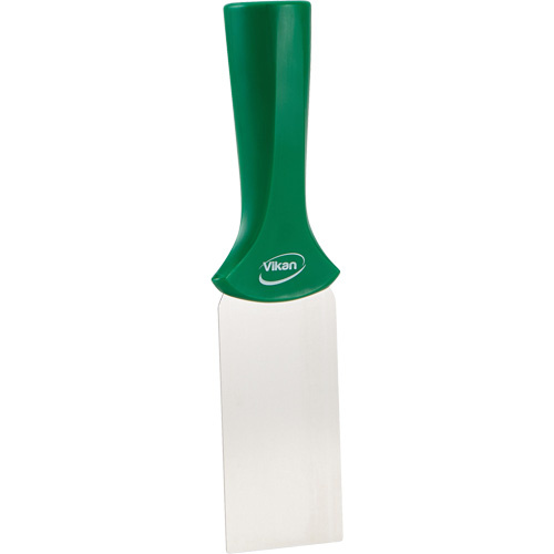 Vikan 40102 Handle-Mounted Stainless Steel Scraper Handle-Mounted Stainless Steel Scraper, Green, 2" W x 8" L - Each