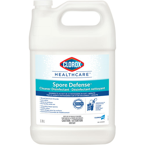 Clorox 55500017423 Clorox Healthcare® Spore Defense™ Cleaner Disinfectant Clorox Healthcare<sup>®</sup> Spore Defense™ Cleaner Disinfectant, 3.78 L, Jug - Bottle