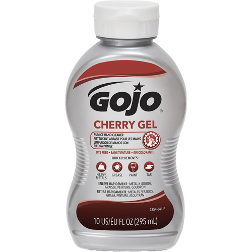 Gojo 166034 Hand Cleaner Hand Cleaner, Gel/Pumice, 295.74 ml, Bottle, Cherry - Bottle
