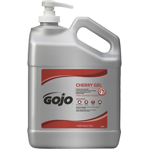 Gojo 167314 Hand Cleaner Hand Cleaner, Gel/Pumice, 4.5 L, Pump Bottle, Cherry - Each