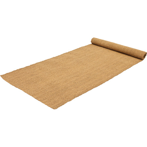 Edgewood Matting COC053600 Indoor/Outdoor Coir Matting, Natural Fibre, Wiper/Scraper Type, Woven Pattern, 3' x 150', Natural-(Each)