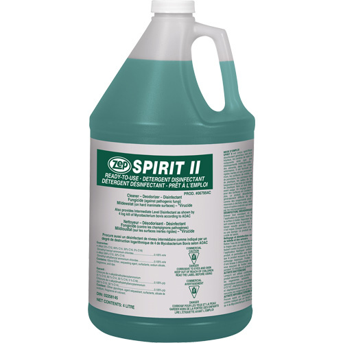 Zep 67954C Spirit II Detergent Disinfectant Spirit II Detergent Disinfectant, 4 L, Jug - Bottle