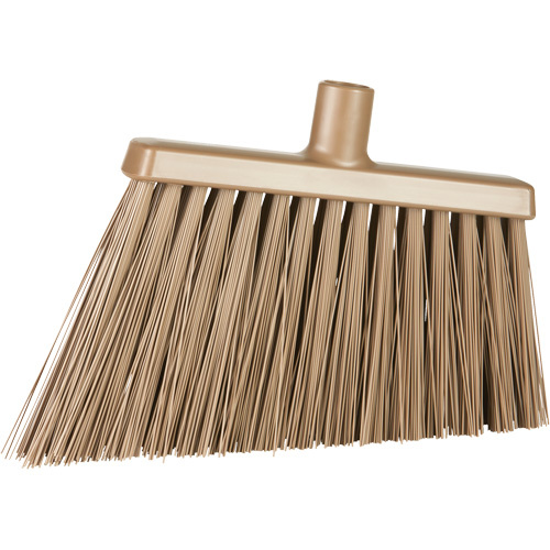 Vikan 291466 Angle Cut Broom Angle Cut Broom, Extra Stiff Bristles, 11-2/5", Polyester/Polypropylene/PVC/Synthetic, Brown - Each