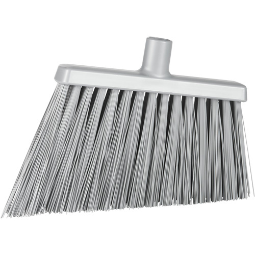 Vikan 291488 Angle Cut Broom Angle Cut Broom, Extra Stiff Bristles, 11-2/5", Polyester/Polypropylene/PVC/Synthetic, Grey - Each