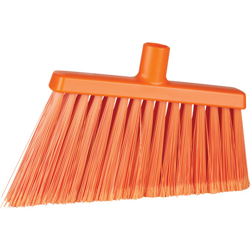 Vikan 29167 Angle Head Broom Angle Head Broom, Stiff/Split Bristles, 11-2/5", Polyester/Polypropylene/PVC/Synthetic, Orange - Each