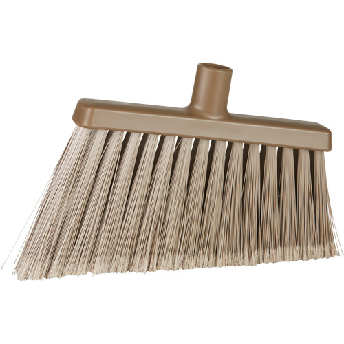 Vikan 291666 Angle Head Broom Angle Head Broom, Stiff/Split Bristles, 11-2/5", Polyester/Polypropylene/PVC/Synthetic, Brown - Each