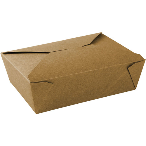 Globe 6061 Kraft Take Out Food Containers, Corrugated, Rectangular-(Case of 200)
