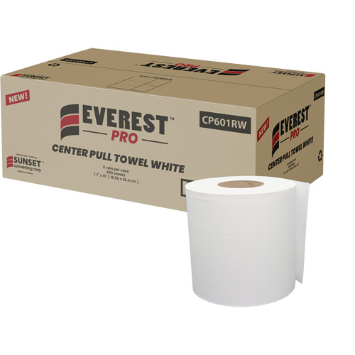 Sunset Converting Corporation CP601RW White Paper Towels White Paper Towels, 1 Ply, Centre Pull - Case of 6
