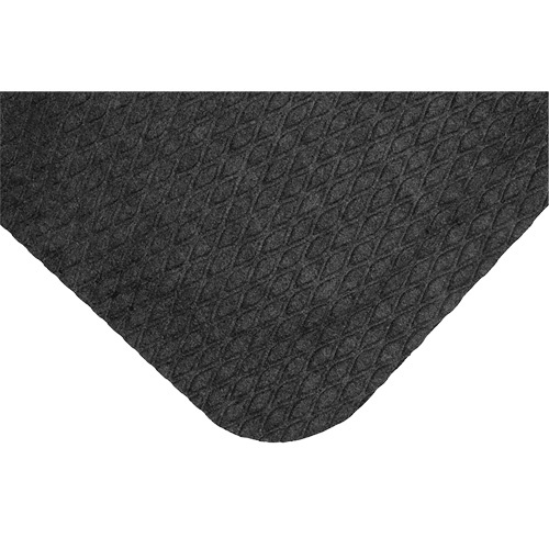 M+A Matting 4412323100 Hog Heaven Fashion Mat, Diamond, 2' x 3' x 5/8", Black, Nitrile-(Each)