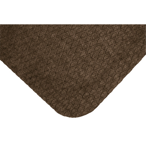 M+A Matting 4412123100 Hog Heaven Fashion Mat, Diamond, 2' x 3' x 5/8", Brown, Nitrile-(Each)