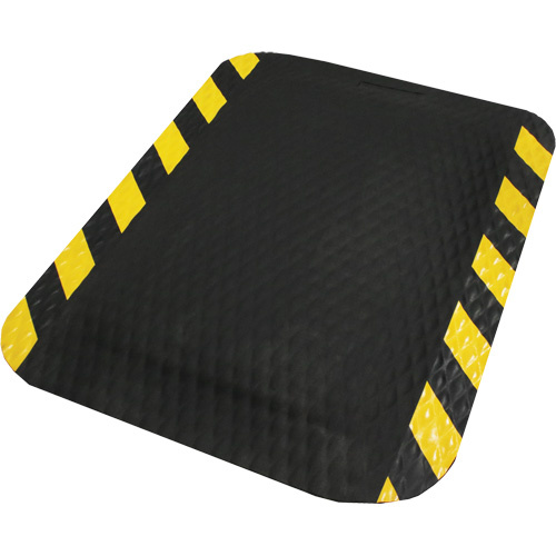 M+A Matting 6423223100 Hog Heaven Mat, Diamond, 2' x 3' x 5/8", Black/Yellow, Nitrile-(Each)