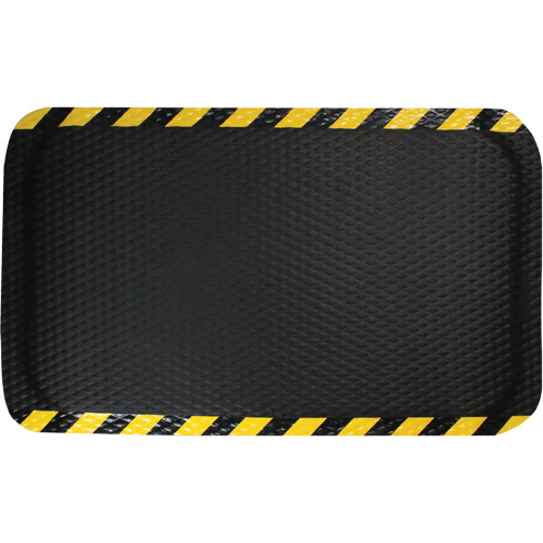 M+A Matting 6423235100 Hog Heaven Mat, Diamond, 3' x 5' x 5/8", Black/Yellow, Nitrile-(Each)