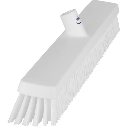 Vikan 31955 Heavy-Duty Push Broom Heavy-Duty Push Broom, Fine/Stiff Bristles, 24", White - Each