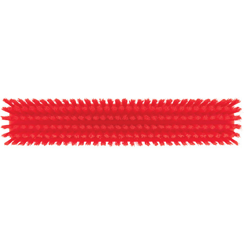Vikan 31754 Push Broom Head Push Broom Head, Fine/Stiff Bristles, 16-1/2", Polyester/Polypropylene, Red - Each