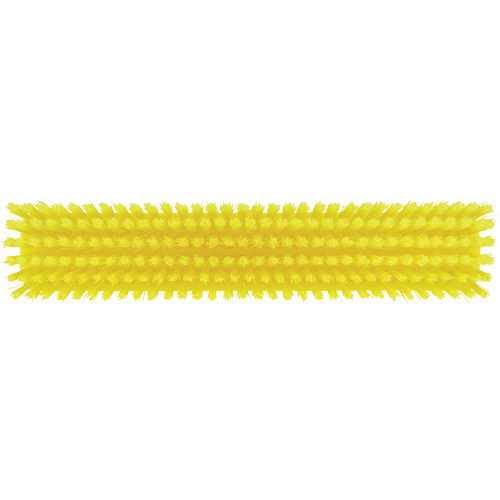 Vikan 31756 Push Broom Head Push Broom Head, Fine/Stiff Bristles, 16-1/2", Polyester/Polypropylene, Yellow - Each