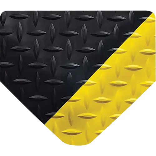 Wearwell 815.916X4X75BYL SpongeCote Anti-fatigue Floor Mat with WOW! No-slide Finish SpongeCote Anti-fatigue Floor Mat with WOW! No-slide Finish, Nitrile/PVC, 4' W x 75' L, 9/16" Thick, Black/Yellow