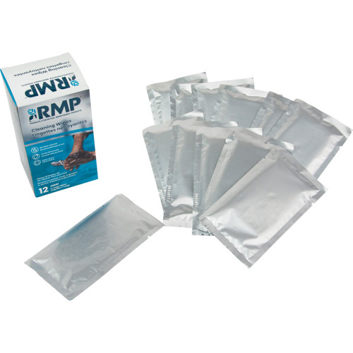 RMP Maintenance Products Individually Wrapped Cleaning Wipes Individually Wrapped Cleaning Wipes, 12 Wipes, 8" x 9-1/2" - Box of 12