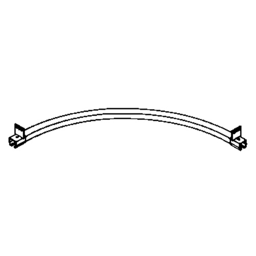 Duratrack 16CT3V Beam Mounted 90° Curved Curtain Partition Track Beam Mounted 90° Curved Curtain Partition Track, 3' L - Each