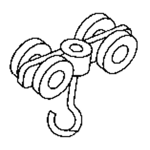 Duratrack 16ST1 Curtain Partition Track Double Steel Roller Curtain Partition Track Double Steel Roller - Each