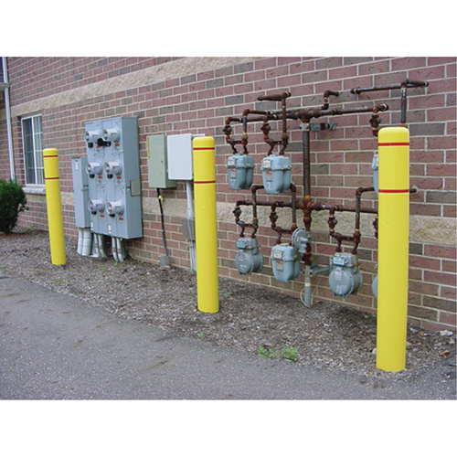 Innoplast BC452YR Polyethylene Bollard Covers Polyethylene Bollard Covers, 4-1/2" Dia. x 52" L, Yellow - Each