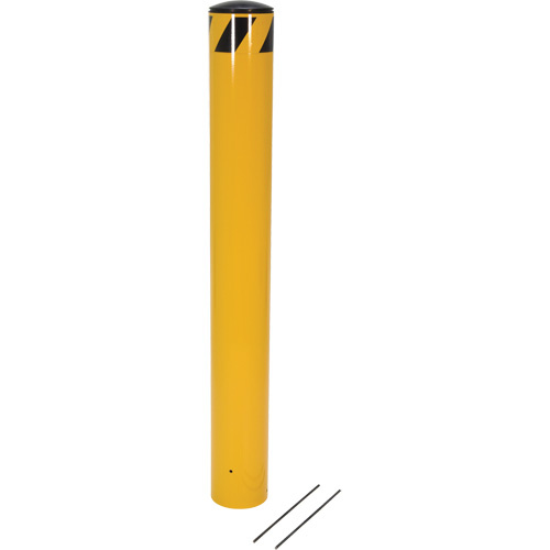 Vestil BOLPP-48-5.5 Pour-In-Place Bollards Pour-In-Place Bollards, Steel, 48-1/2" H x 5-9/16" W, Yellow - Each