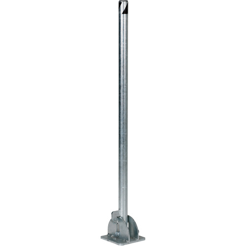 Vestil BOL-FD-36-G Fold-Down Bollards Fold-Down Bollards, Steel, 42" H x 1-3/4" W, Silver - Each