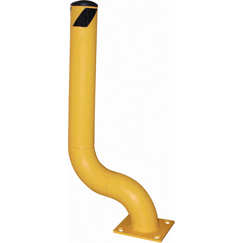 Vestil OBOL-35-4.5 Offset Bollard Offset Bollard, Steel, 36-1/8" H x 8" W, Yellow - Each