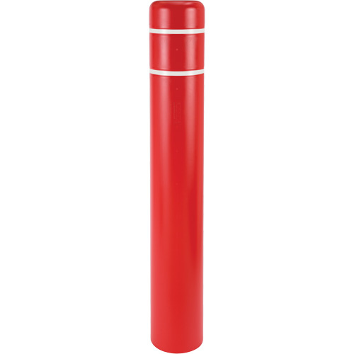 Innoplast BC452RW Polyethylene Bollard Covers Polyethylene Bollard Covers, 4-1/2" Dia. x 52" L, Red - Each