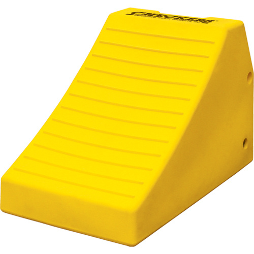 Checkers Industrial Products MC3011 Heavy-Duty Wheel Chocks, Polyurethane, Safety Yellow, 14-1/2" W x 24-3/5" D x 16" H-(Each)