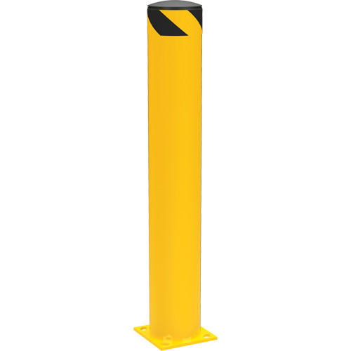 Vestil BOL-42-6.5 Safety Pipe Bollard Safety Pipe Bollard, Steel, 42" H x 6-5/8" W, Yellow - Each