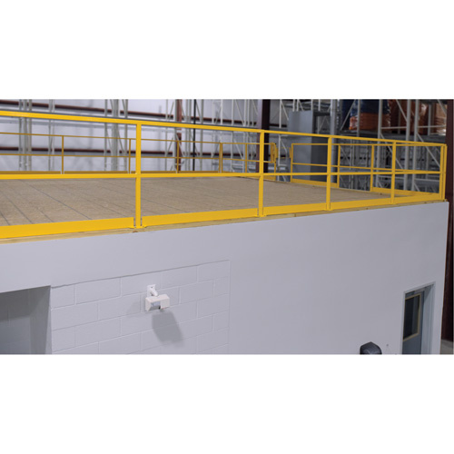 Vestil MEZZ-200 Mezzanine Safety Gate Mezzanine Safety Gate, 68-1/2" L x 42" H, 80-1/16" Raised, Yellow - Each