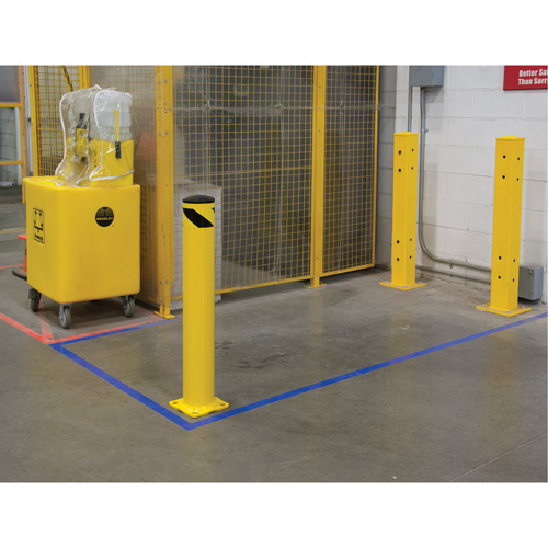 KLETON KI316 Safety Bollard, Steel, 36" H x 5-1/2" W, Yellow-(Each) - Image 4