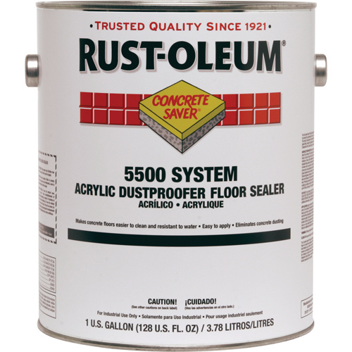 Rust-Oleum 251282 Acrylic Dust Proofer Floor Sealer Acrylic Dust Proofer Floor Sealer, 1 gal., Water-Based, Low-Gloss, Clear - Can