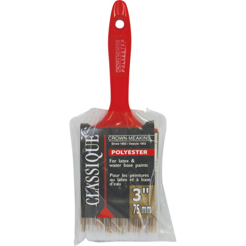 Crown-Meakins CL029153 Classic Paint Brush, Polyester, Plastic Handle, 3" Width-(Each)