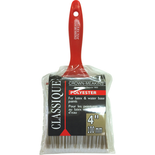Crown-Meakins CL029154 Classic Paint Brush, Polyester, Plastic Handle, 4" Width-(Each)
