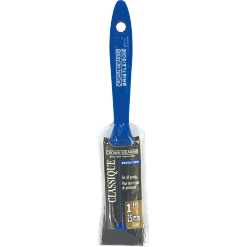 Crown-Meakins CL019151 Classic Paint Brush, Bristle, Plastic Handle, 1" Width-(Each)