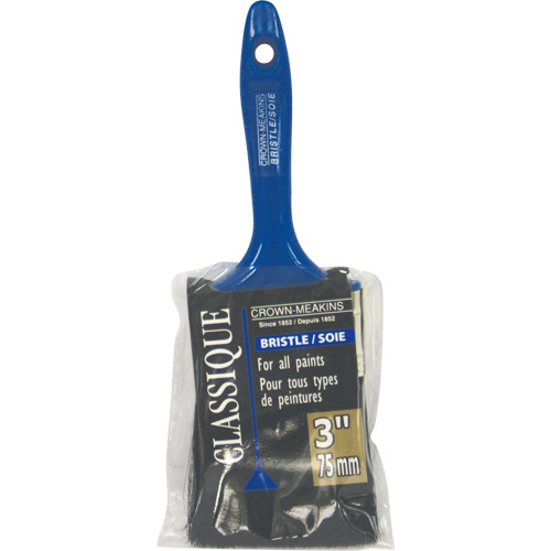 Crown-Meakins CL019153 Classic Paint Brush, Bristle, Plastic Handle, 3" Width-(Each)
