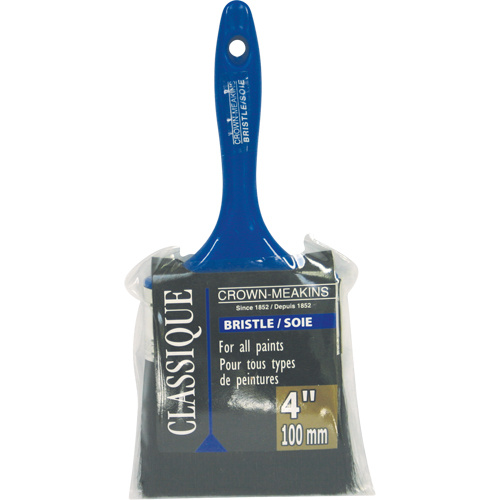 Crown-Meakins CL019154 Classic Paint Brush, Bristle, Plastic Handle, 4" Width-(Each)