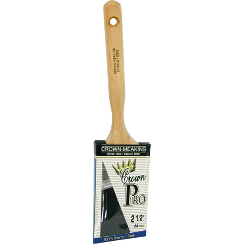 Crown-Meakins 011125 Crown Pro Straight Paint Brush Crown Pro Straight Paint Brush, Bristle, Wood Handle, 2-1/2" Width - Each