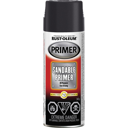 Rust-Oleum 257737 Automotive All-Purpose Sandable Primer Automotive All-Purpose Sandable Primer, Black, Very Flat, Aerosol Can - Can