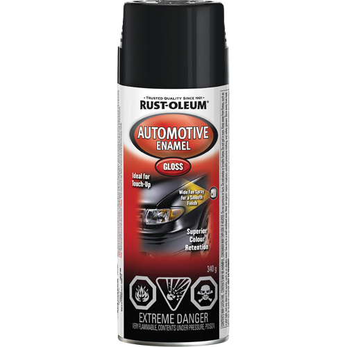 Rust-Oleum 258409 Automotive Enamel Automotive Enamel, Black, Gloss, Aerosol Can - Can