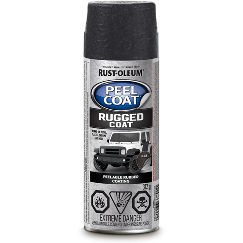 Rust-Oleum 328894 Automotive Rugged Peelable Rubber Coating Automotive Rugged Peelable Rubber Coating, Black, Textured, Aerosol Can - Can