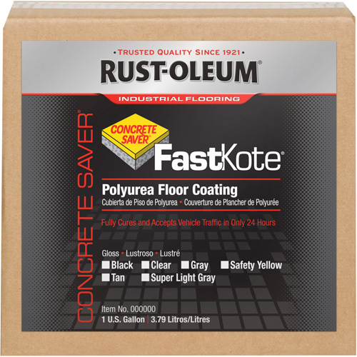 Rust-Oleum 277495 FastKote® Polyurea Floor Coating FastKote<sup>®</sup> Polyurea Floor Coating, 1 gal., Urethane-Based, High-Gloss, Grey - Each