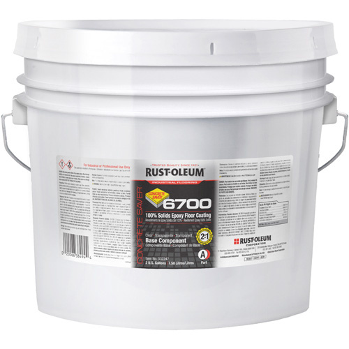 Rust-Oleum 332247 6700 System Extended Pot Life Floor Coating 6700 System Extended Pot Life Floor Coating, 2 Gal., Epoxy-Based, High-Gloss, Beige - Pail