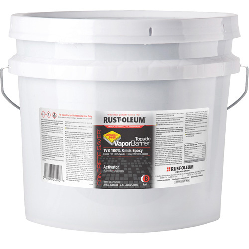 Rust-Oleum 277500 Topside 100% Solids Vapour Barrier Topside 100% Solids Vapour Barrier, 2 Gal., Epoxy-Based, Transparent, Clear - Pail