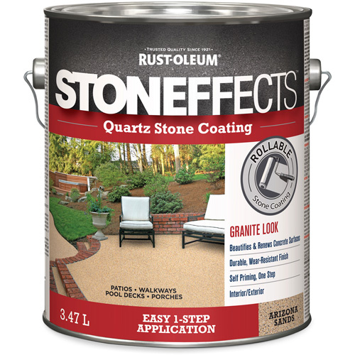 Rust-Oleum 337590 Stoneffects™ Quartz Stone Coating Stoneffects™ Quartz Stone Coating, 3.78 L, Water-Based, Textured, Beige - Can